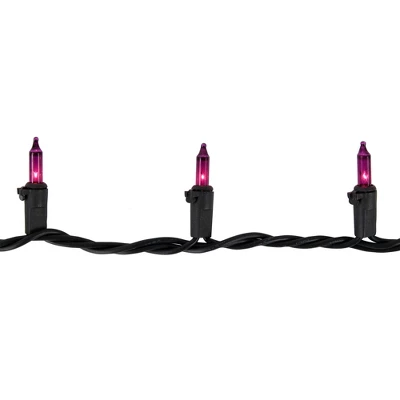Northlight Mini Incandescent Christmas Lights - Purple - 20.25' Black Wire - 100ct 7 Northlight Mini Incandescent Christmas Lights - Purple - 20.25' Black Wire - 100ct - Image 5