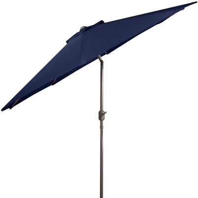 Northlight 9ft Outdoor Patio Market Umbrella With Hand Crank And Tilt, Navy Blue 6 Northlight 9ft Outdoor Patio Market Umbrella With Hand Crank And Tilt, Navy Blue - Image 4