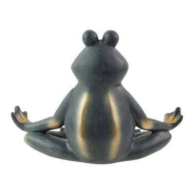 Northlight 12.25" Frog In Lotus Yoga Position Garden Statue 6 Northlight 12.25" Frog In Lotus Yoga Position Garden Statue - Image 4