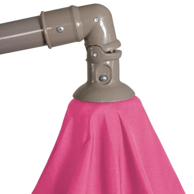 Northlight 10ft Offset Outdoor Patio Umbrella With Hand Crank, Pink 3 Northlight 10ft Offset Outdoor Patio Umbrella With Hand Crank, Pink
