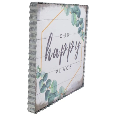 Northlight Metal Framed "Our Happy Place" Decorative Canvas Wall Art 12" 4 Northlight Metal Framed "Our Happy Place" Decorative Canvas Wall Art 12" - Image 2