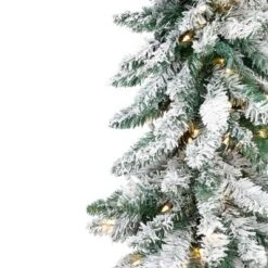 Northlight Pre-Lit Pencil Flocked Alpine Artificial Christmas Tree - 5' - Clear Lights 12 Northlight Pre-Lit Pencil Flocked Alpine Artificial Christmas Tree - 5' - Clear Lights -Home decor GUEST 558beccf 6c70 4d18 adc4 0ee5101f2fa1