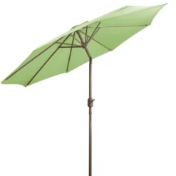 Northlight 9ft Outdoor Patio Market Umbrella With Hand Crank And Tilt, Sage Green -Home decor GUEST 55b6766f adb3 4046 bd25 b887844bb28c