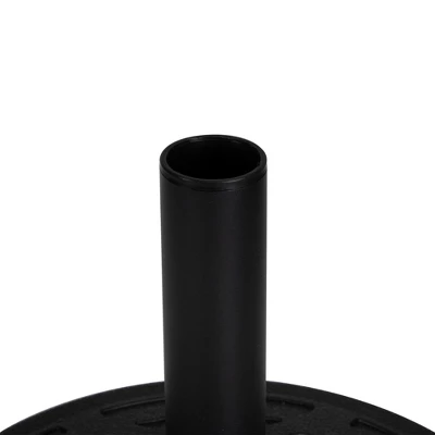 Northlight Black Flat Round Resin Base Stand For Patio Umbrella - 21lbs 3 Northlight Black Flat Round Resin Base Stand For Patio Umbrella - 21lbs