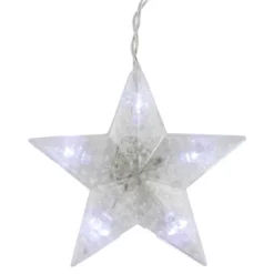 Northlight LED Stars Christmas Icicle Lights - Pure White - 8.25' Clear Wire - 12ct -Home decor GUEST 5875774f 15dc 4460 a4c9 e5a6ef8c8282