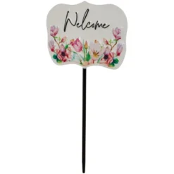 Northlight Floral Welcome Outdoor Yard Metal Garden Stake - 8" - White 9 Northlight Floral Welcome Outdoor Yard Metal Garden Stake - 8" - White -Home decor GUEST 58c36825 8e64 4dce 82c0 83bdc01c04aa