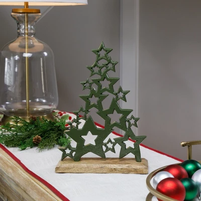Northlight Tree Of Stars Metal Christmas Decoration - 11" - Green 3 Northlight Tree Of Stars Metal Christmas Decoration - 11" - Green