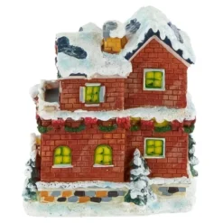 Northlight Two Story Snowy House With Garland And Wreaths Christmas Village Decoration - 4" -Home decor GUEST 5a8d8a66 2b26 4304 8fd0 0d9c8ae1997d