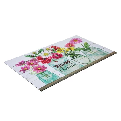 Northlight Welcome Friends Spring Bouquet Doormat 18" X 30" 4 Northlight Welcome Friends Spring Bouquet Doormat 18" X 30" - Image 2