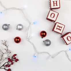 Northlight 50ct Wide Angle LED String Lights Blue/White - 16.25' White Wire -Home decor GUEST 5a9a3681 7c92 4851 8517 23cdb643bf4e