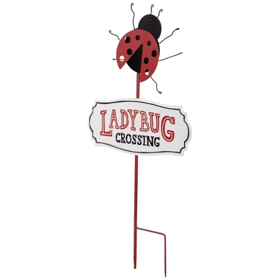 Northlight Ladybug Crossing Metal Outdoor Garden Stake - 23" 4 Northlight Ladybug Crossing Metal Outdoor Garden Stake - 23" - Image 2