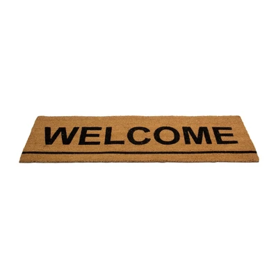 Northlight Natural Coir Outdoor Rectangular "Welcome" Doormat 16" X 48" 4 Northlight Natural Coir Outdoor Rectangular "Welcome" Doormat 16" X 48" - Image 2