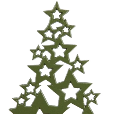 Northlight Tree Of Stars Metal Christmas Decoration - 11" - Green 6 Northlight Tree Of Stars Metal Christmas Decoration - 11" - Green - Image 4
