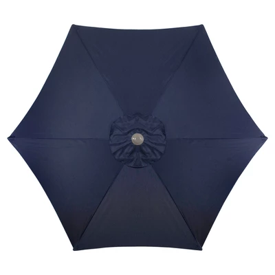 Northlight 7.5ft Outdoor Patio Market Umbrella With Hand Crank, Midnight Blue 4 Northlight 7.5ft Outdoor Patio Market Umbrella With Hand Crank, Midnight Blue - Image 2
