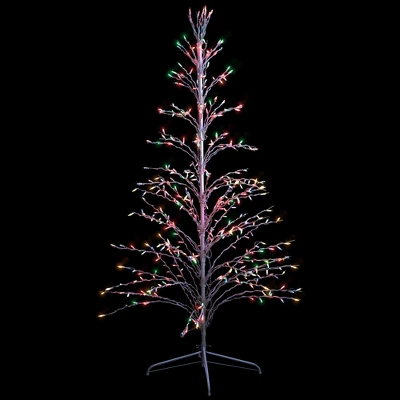Northlight 6' Prelit Artificial Christmas Tree White Lighted Cascade Twig Outdoor Decoration - Multi-Color Lights 3 Northlight 6' Prelit Artificial Christmas Tree White Lighted Cascade Twig Outdoor Decoration - Multi-Color Lights
