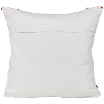 Northlight 20" Orange And Cream Handloom Woven Outdoor Square Throw Pillow 6 Northlight 20" Orange And Cream Handloom Woven Outdoor Square Throw Pillow - Image 4