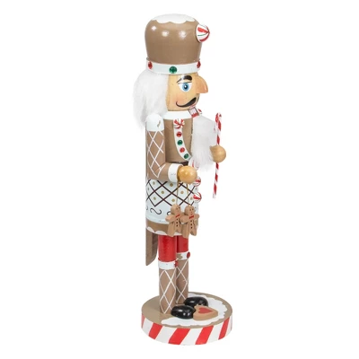 Northlight 14" Beige And Red Gingerbread Chef Christmas Nutcracker 4 Northlight 14" Beige And Red Gingerbread Chef Christmas Nutcracker - Image 2