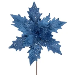 Northlight 24" Glittered Blue Poinsettia Christmas Stem Spray 7 Northlight 24" Glittered Blue Poinsettia Christmas Stem Spray -Home decor GUEST 6075155a d1f3 41ba a982 225468548830