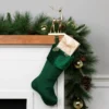 Northlight Traditional Velvet Hanging Christmas Stocking - 19" - Green -Home decor GUEST 610a04ca 173a 442b 92f6 86d960f980bc