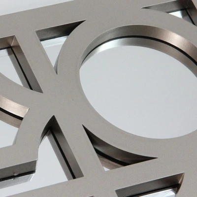 Northlight 29.5" Gray Framed Geometric Design Rectangular Wall Mirror 5 Northlight 29.5" Gray Framed Geometric Design Rectangular Wall Mirror - Image 3