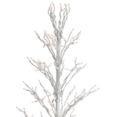 Northlight 6' Prelit Artificial Christmas Tree White Lighted Cascade Twig Outdoor Decoration - Clear Lights 7 Northlight 6' Prelit Artificial Christmas Tree White Lighted Cascade Twig Outdoor Decoration - Clear Lights - Image 5