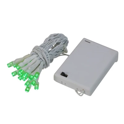 Northlight Battery Operated LED Christmas Lights - Green - 9.5' White Wire - 20ct 3 Northlight Battery Operated LED Christmas Lights - Green - 9.5' White Wire - 20ct