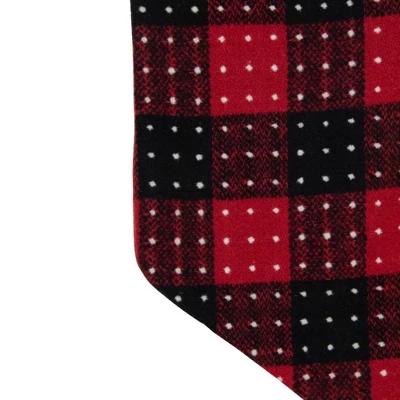 Northlight 21.5" Red And Black Plaid With Dots And Faux Fur Cuff Christmas Stocking 4 Northlight 21.5" Red And Black Plaid With Dots And Faux Fur Cuff Christmas Stocking - Image 2