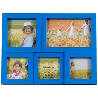 Northlight Blue Multi-Sized Puzzled Photo Picture Frame Collage Wall Decoration 4 Northlight Blue Multi-Sized Puzzled Photo Picture Frame Collage Wall Decoration - Image 2