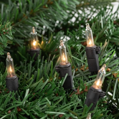 Northlight Mini Incandescent Christmas Lights - Clear - 20.25' Black Wire - 100ct 4 Northlight Mini Incandescent Christmas Lights - Clear - 20.25' Black Wire - 100ct - Image 2