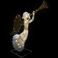Northlight Lighted Glittered Trumpeting Angel Outdoor Christmas Decoration - 48" - Clear Lights -Home decor GUEST 63a055a2 7a3c 4be3 aff7 dd71625179c3