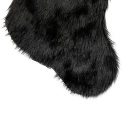 Northlight Sable Faux Fur Christmas Stocking With Pom Poms - 20.5" - Black 9 Northlight Sable Faux Fur Christmas Stocking With Pom Poms - 20.5" - Black -Home decor GUEST 64561481 3da5 4726 8cc9 0cadac345347