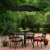 Northlight 8.5ft Outdoor Patio Lotus Umbrella With Hand Crank, Black -Home decor GUEST 65ae1aeb d74a 4a1f b179 0ddb319ac535