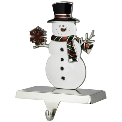 Northlight Smiling Snowman Christmas Stocking Holder - 6" 6 Northlight Smiling Snowman Christmas Stocking Holder - 6" - Image 4
