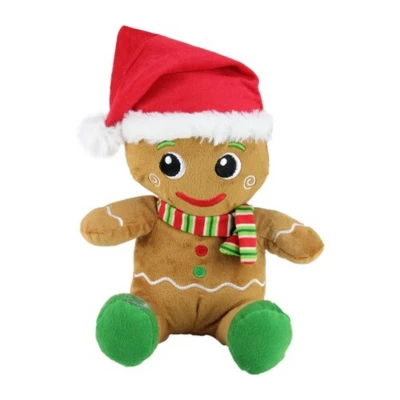 Northlight 11" Brown And Red Plush Sitting Gingerbread Man Christmas Figurine 3 Northlight 11" Brown And Red Plush Sitting Gingerbread Man Christmas Figurine