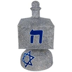 Northlight LED Lighted Dreidel Outdoor Decoration - 37" - Clear Lights - Silver -Home decor GUEST 69b950c6 b3ee 4c1c 8789 f8fdb35ec5b6