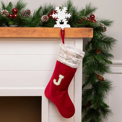 Northlight Velvet JOY Christmas Stockings - 20"- Red - Set Of 3 4 Northlight Velvet JOY Christmas Stockings - 20"- Red - Set Of 3 - Image 2