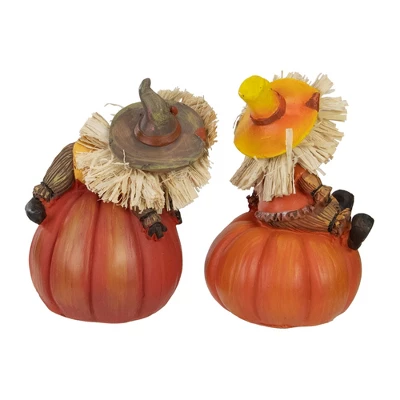 Northlight Set Of 2 Scarecrow On A Pumpkin Thanksgiving Table Figures 6 Northlight Set Of 2 Scarecrow On A Pumpkin Thanksgiving Table Figures - Image 4