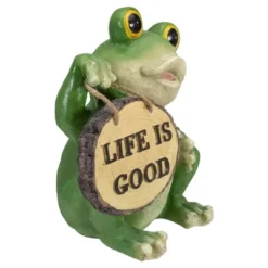 Northlight 9" Green 'Life Is Good' Frog Outdoor Garden Statue -Home decor GUEST 6e134b2c 0e66 4727 9a29 1950e5365291