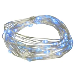 Northlight 100ct Blue LED Micro Fairy Lights, 16ft Copper Wire