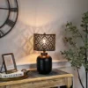 Northlight Round Iron Table Lamp With Laser-Cut Floral Shade - 19" - Black And Copper 1 Northlight Round Iron Table Lamp With Laser-Cut Floral Shade - 19" - Black And Copper -Home decor GUEST 6ec1e01c cc22 43d7 855f fd82c087ed1c