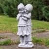 Northlight 19.5" Gray Boy Hugging Girl Outdoor Garden Statue -Home decor GUEST 6f97e023 b9cf 465d 9c9f 9d98474870e9