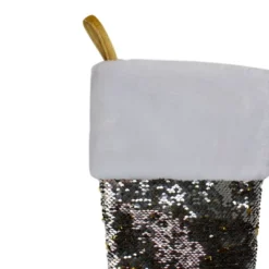 Northlight 22.75" Gold And Silver Reversible Sequined Christmas Stocking -Home decor GUEST 72ae540d 37b9 4927 82be b1a2bfa60eea