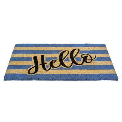 Northlight Natural Coir "Hello" Outdoor Rectangular Doormat 18" X 30" 4 Northlight Natural Coir "Hello" Outdoor Rectangular Doormat 18" X 30" - Image 2