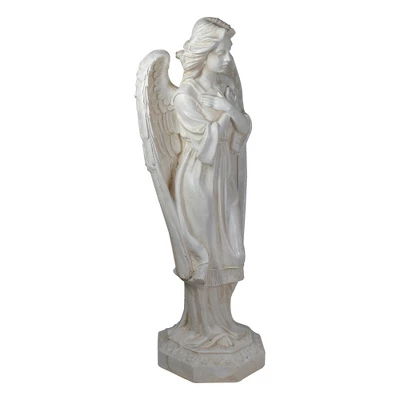 Northlight 30" Ivory Angel With Arms Folded Outdoor Garden Statue 4 Northlight 30" Ivory Angel With Arms Folded Outdoor Garden Statue - Image 2
