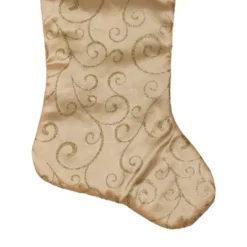 Northlight 20.5" Gold Glittered Swirl Christmas Stocking With Velveteen Cuff -Home decor GUEST 73b82589 58ff 4729 8c89 c8a9e54ed373