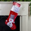 Northlight 20.5" Red And White Snowman Embroidered Christmas Stocking With Sequined Cuff -Home decor GUEST 75149c12 1ef4 4976 9f47 6a72fff92b7b