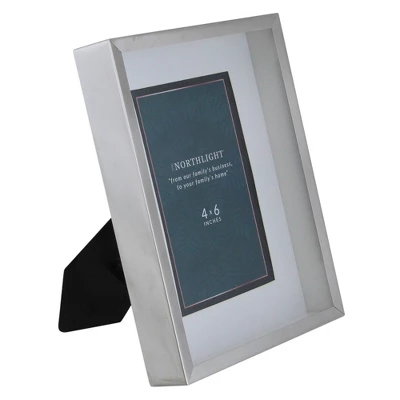 Northlight 8" Contemporary Rectangular 4" X 6" Photo Picture Frame - Silver And Clear 4 Northlight 8" Contemporary Rectangular 4" X 6" Photo Picture Frame - Silver And Clear - Image 2