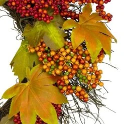 Northlight Maple Leaf And Berry Twig Artificial Fall Harvest Wreath, 22-Inch 7 Northlight Maple Leaf And Berry Twig Artificial Fall Harvest Wreath, 22-Inch -Home decor GUEST 77d06cbd e0a1 49dc 881a a1c879d4239b