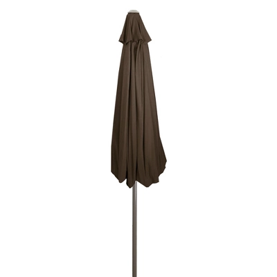 Northlight 9' Octagon Outdoor Patio Market Umbrella With Hand Crank And Tilt - Brown/Black 8 Northlight 9' Octagon Outdoor Patio Market Umbrella With Hand Crank And Tilt - Brown/Black - Image 6