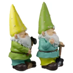 Northlight Set Of 2 Green And Yellow Gnome Outdoor Garden Statues 12.25" -Home decor GUEST 79601f18 13d5 4f0a 8cc9 d59aa3885864